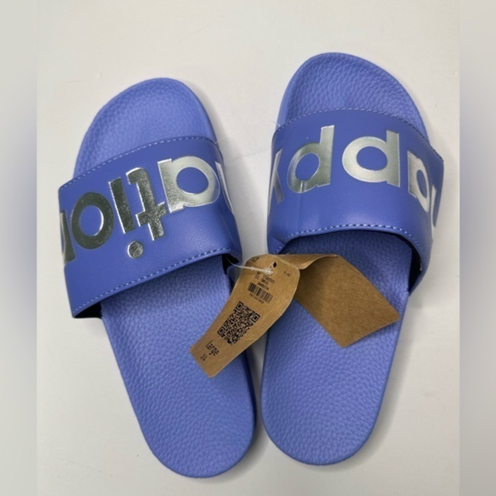 happy nation‎ NWT Kids Logo Slide Sandals Purple sz Large